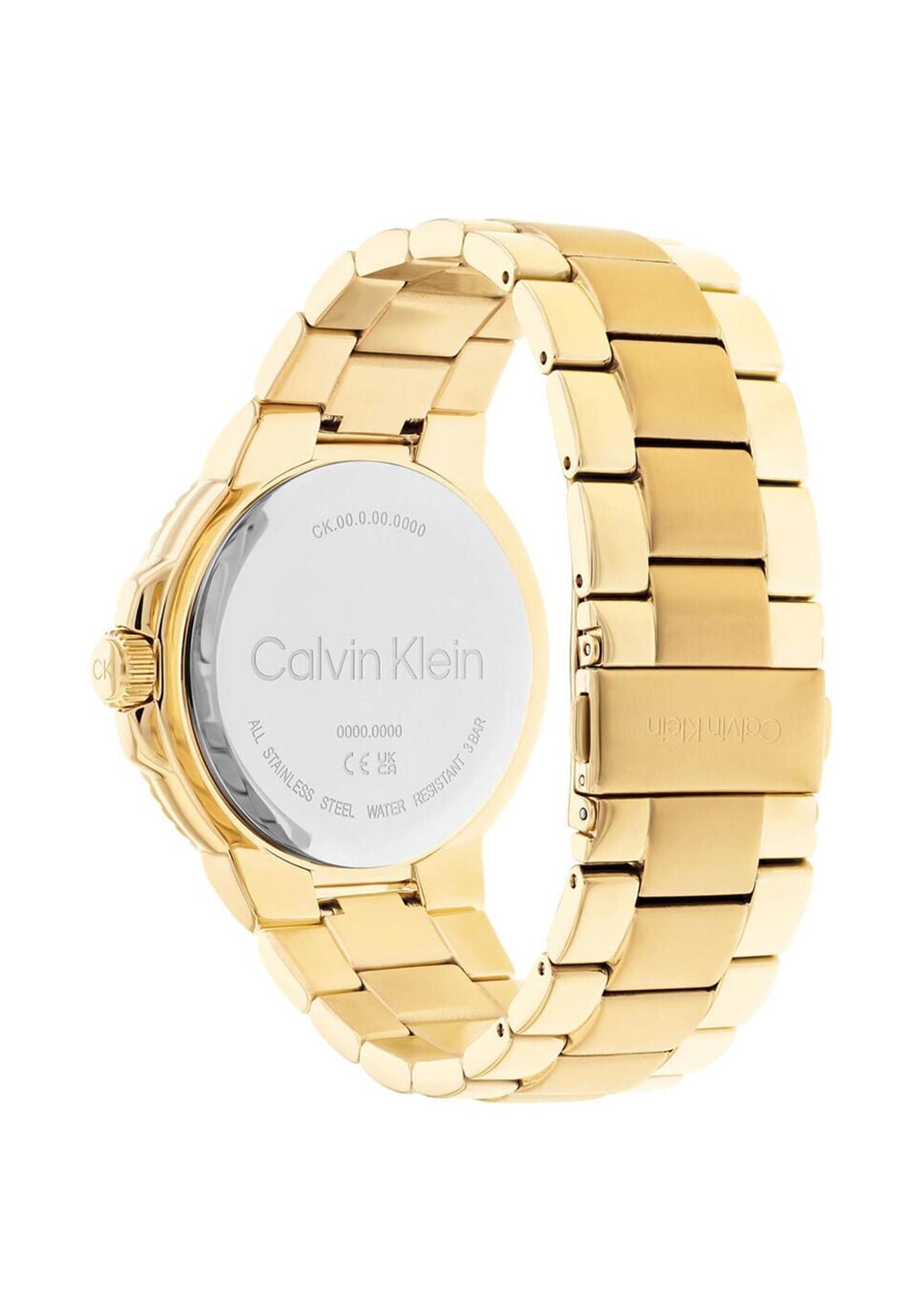 Calvin Klein Mens Marine Dial Watch, Gold