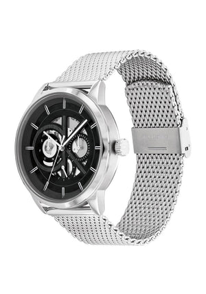 Calvin Klein Mens Mesh Strap Watch, Silver