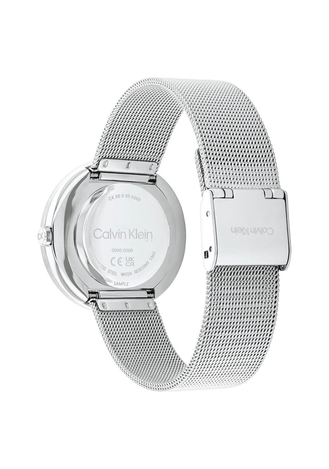 Calvin Klein Ladies Mesh Strap Watch, Silver