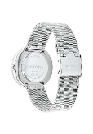 Calvin Klein Ladies Mesh Strap Watch, Silver