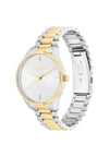 Calvin Klein Ladies Monogram Dial Two-Tone Watch, Silver & Gold