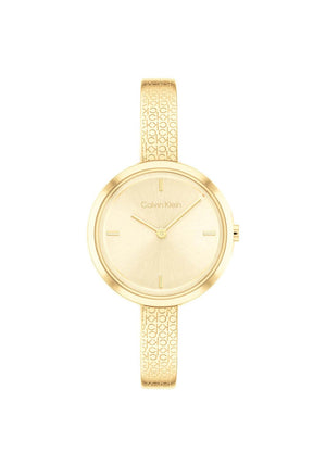 Calvin Klein Ladies Monogram Bracelet Watch, Gold