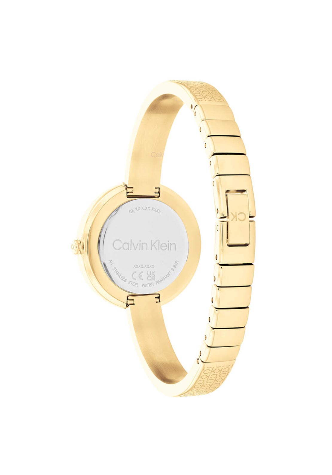 Calvin Klein Ladies Monogram Bracelet Watch, Gold