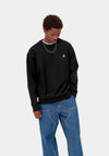 Carhartt WIP American Script Crew Neck Sweatshirt, Black