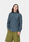 Carhartt Bolton Fine Cord Shirt, Storm Blue