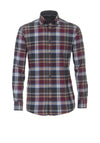 Casa Moda Check Long Sleeve Shirt, Garnet Multi