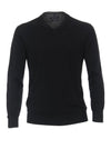 Casa Moda Pima Cotton V-Neck Sweater, Black