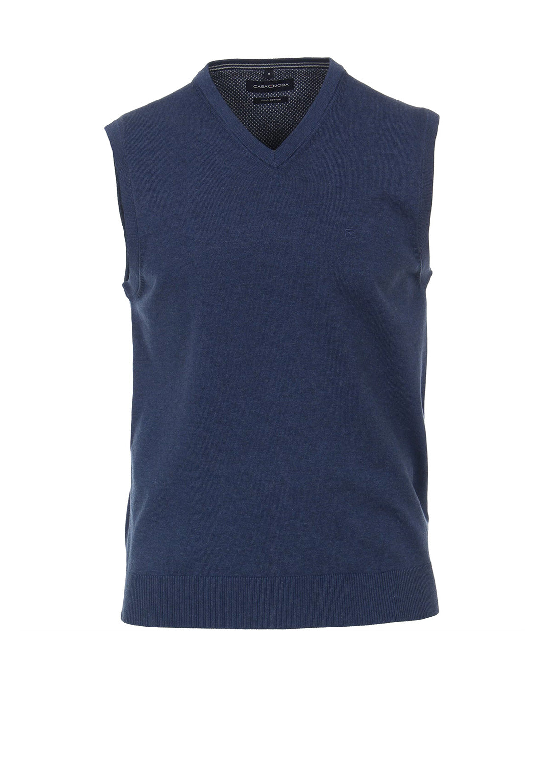 Casa Moda V Neck Sweater Vest, Medieval Blue