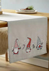 Catherine Lansfield Christmas Gnomes Table Runner, Grey