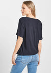 Cecil Button Front Blouse, Navy