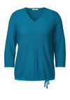 Cecil V Neck Sweater, Turquoise