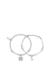 ChloBo Unlock Magic Set of 2 Bracelet Set, Silver