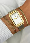 Cluse Fluette Mesh Watch, Gold