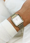 Cluse La Tetragone Mesh Watch, Gold
