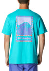 Columbia Explorers Canyon Back Graphic T-Shirt, Bright Aqua