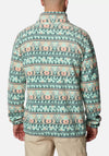 Columbia Helvetia Half Snap Button Fleece, Green & Beige Multi