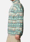 Columbia Helvetia Half Snap Button Fleece, Green & Beige Multi