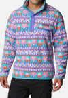 Columbia Helvetia Half Snap Button Fleece, Purple & Turquoise Multi