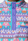 Columbia Helvetia Half Snap Button Fleece, Purple & Turquoise Multi