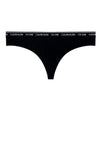 Calvin Klein Womens Plus Size Thong, Black