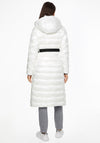 Calvin Klein Womens Belted Quilted Coat, White