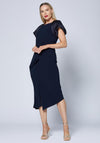 Caroline Kilkenny Harper Satin Shoulder Dress, Navy