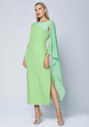 Caroline Kilkenny Pen Drape Sleeve Maxi Dress, Green