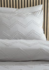 Catherine Lansfield Chevron Clipped Jacquard Duvet Set, Natural