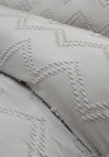 Catherine Lansfield Chevron Clipped Jacquard Duvet Set, Natural