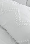 Catherine Lansfield Chevron Clipped Jacquard Duvet Set, White