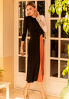 Cayro Melisa Colour Block Midi Dress, Black Multi