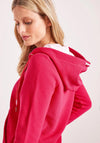 Cecil Woven Full Zip Hoodie, Strawberry Red