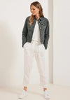 Cecil Coloured Denim Jacket, Khaki
