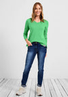 Cecil V Neck Sweater, Smash Green