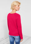 Cecil Round Neck Sweater, Fresh Pink