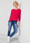 Cecil Round Neck Sweater, Fresh Pink