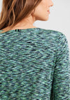 Cecil Melange Pattern Knit Top, Green