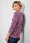 Cecil Melange Pattern Knit Top, Pink