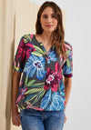 Cecil Floral Print Blouse, Easy Khaki Multi