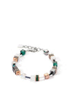 Coeur De Lion Iconic Geocube Bracelet, Silver & Dark Green