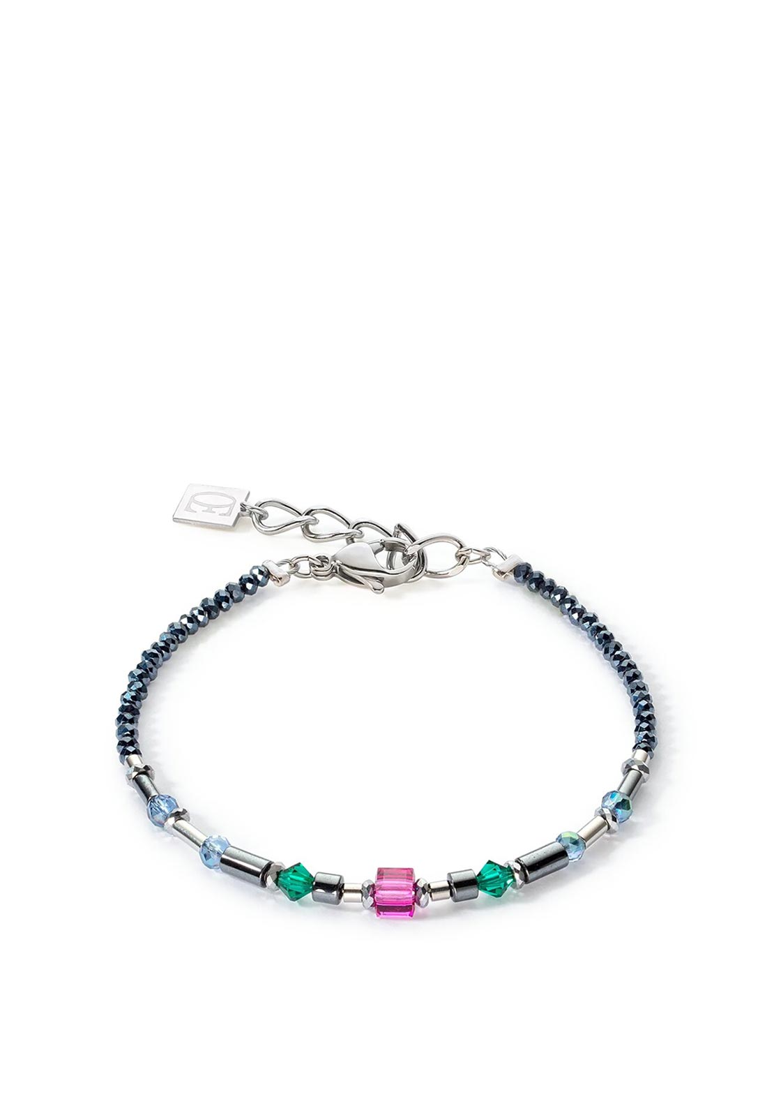 Coeur De Lion Brilliant Square Bracelet, Multi