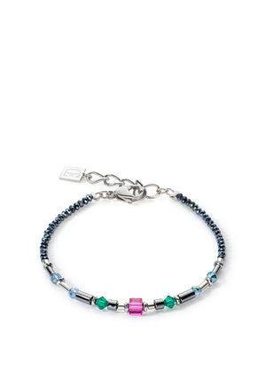 Coeur De Lion Brilliant Square Bracelet, Multi