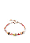 Coeur De Lion Indian Summer Cube Bracelet, Rose Gold Multi
