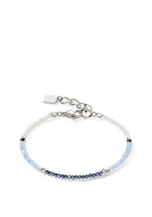 Coeur De Lion Brilliant Square Bracelet, Silver & Blue
