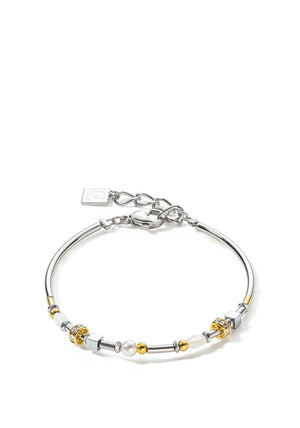 Coeur De Lion Sparkling Dot Bracelet, Silver & Gold