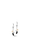Coeur De Lion Dancing Crystal Earrings, Silver & Black