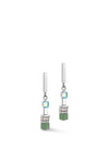 Coeur De Lion Geocube Chain Fusion Earrings, Silver