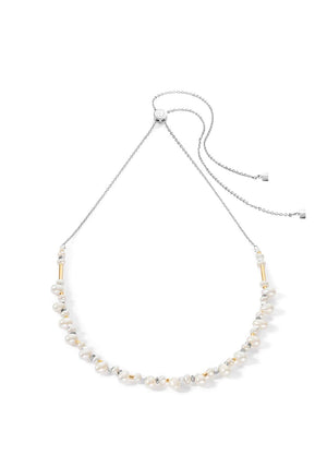 Coeur De Lion Dancing Freshwater Pearls Necklace, Silver