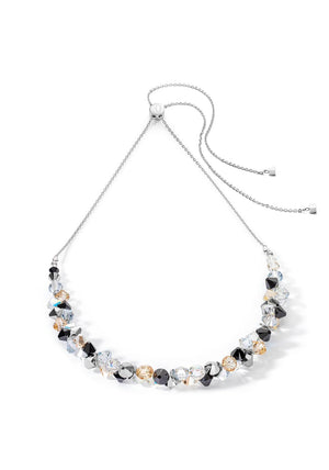 Coeur De Lion Dancing Crystals Necklace, Silver & Black