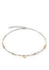 Coeur De Lion Sparkling Dot Necklace, Gold & Silver